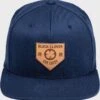 Rawlings Black Clover Leather Patch Flat Bill Hat