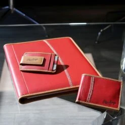 Rawlings "Pop" Baseball Stitch Front Pocket Wallet -Balls Store POP RED 102