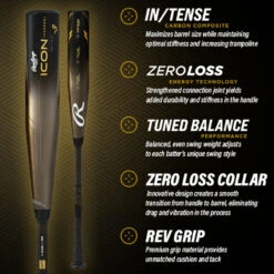2023 Rawlings Icon BBCOR -3 Baseball Bat -Balls Store RBB3I3 INFO