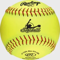 Rawlings 6 Gallon Bucket Of 12" Batting Practice Softballs, 12 Or 18 Balls -Balls Store RFPBP12SY 1 1