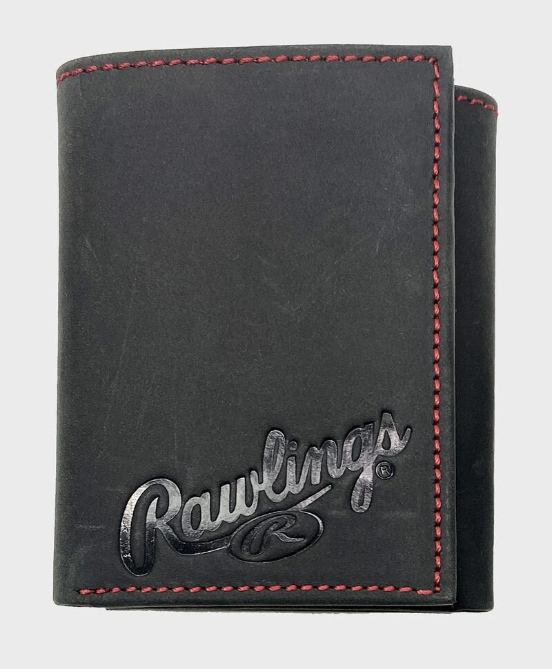 Rawlings High Grade Debossed Tri-Fold Wallet 1 Rawlings High Grade Debossed Tri-Fold Wallet