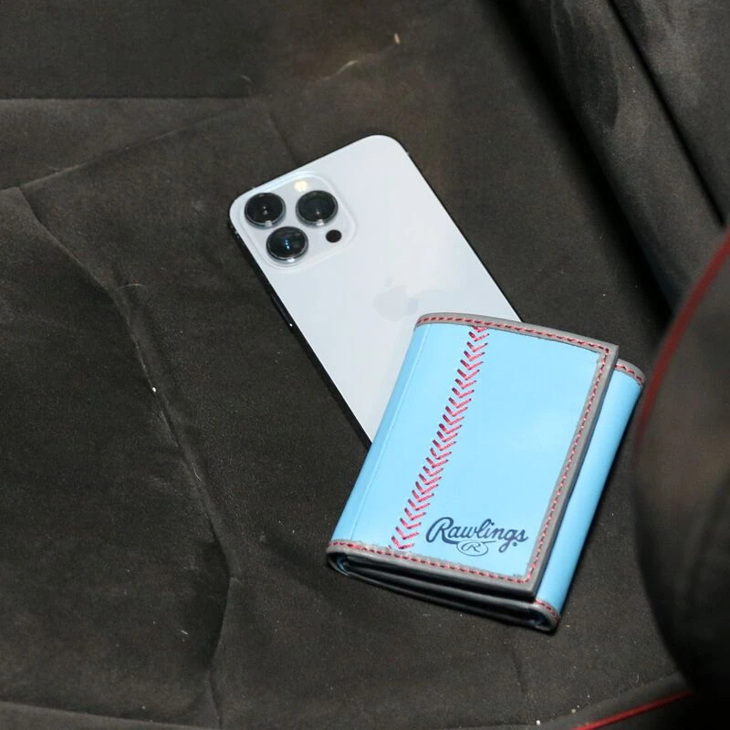 Rawlings "Pop" Baseball Stitch Tri-Fold Leather Wallet 6 Rawlings "Pop" Baseball Stitch Tri-Fold Leather Wallet - Image 6
