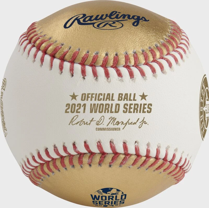 Rawlings MLB 2021 Gold World Series Dueling Baseball 1 Rawlings MLB 2021 Gold World Series Dueling Baseball